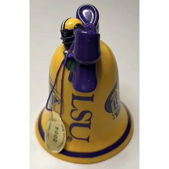 Danbury Mint 2004 LSU Christmas Bell Ornament With Original Box Vintage - Picture 5 of 13
